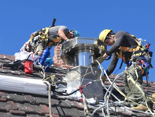 Protective chimney cap installed by Black Forest Chimney Sweep in Black Forest, CO