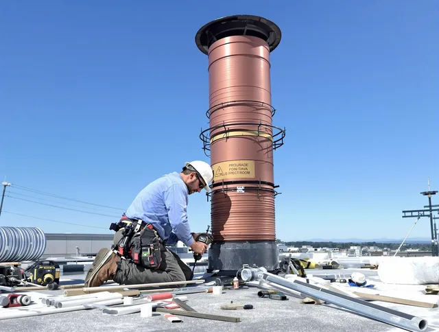 Installed chimney liner by Black Forest Chimney Sweep in Black Forest, CO