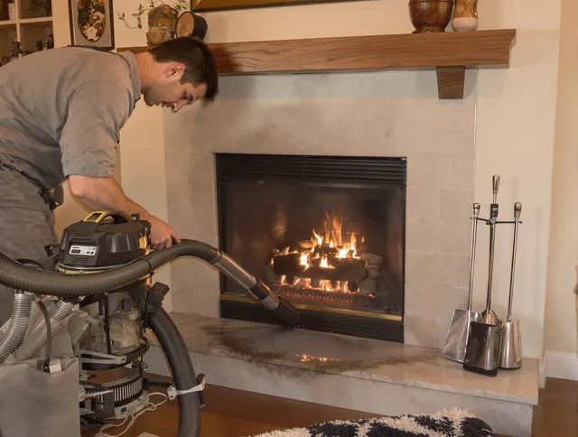 Routine fireplace upkeep by Black Forest Chimney Sweep in Black Forest, CO