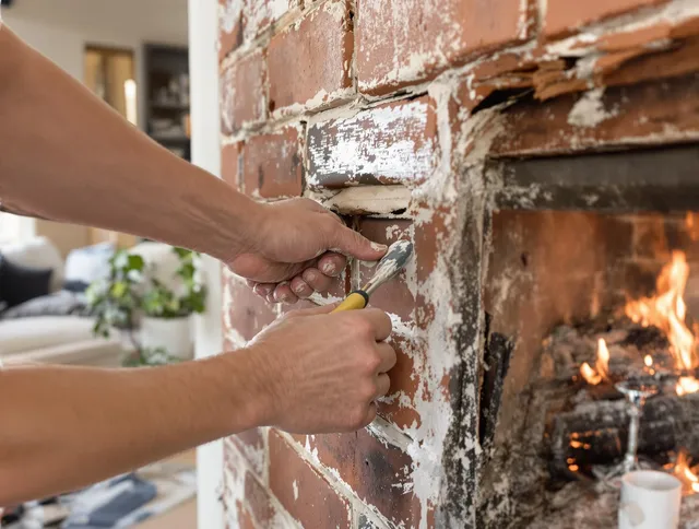 Routine fireplace repair by Black Forest Chimney Sweep in Black Forest, CO