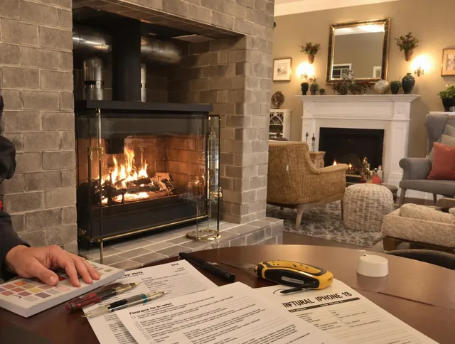 Black Forest Chimney Sweep verifying fireplace safety measures in Black Forest, CO